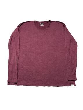 Merino Tech Shirt Womens Maroon 100% Merino Wool Long Sleeve Base Layer XXL 2XL